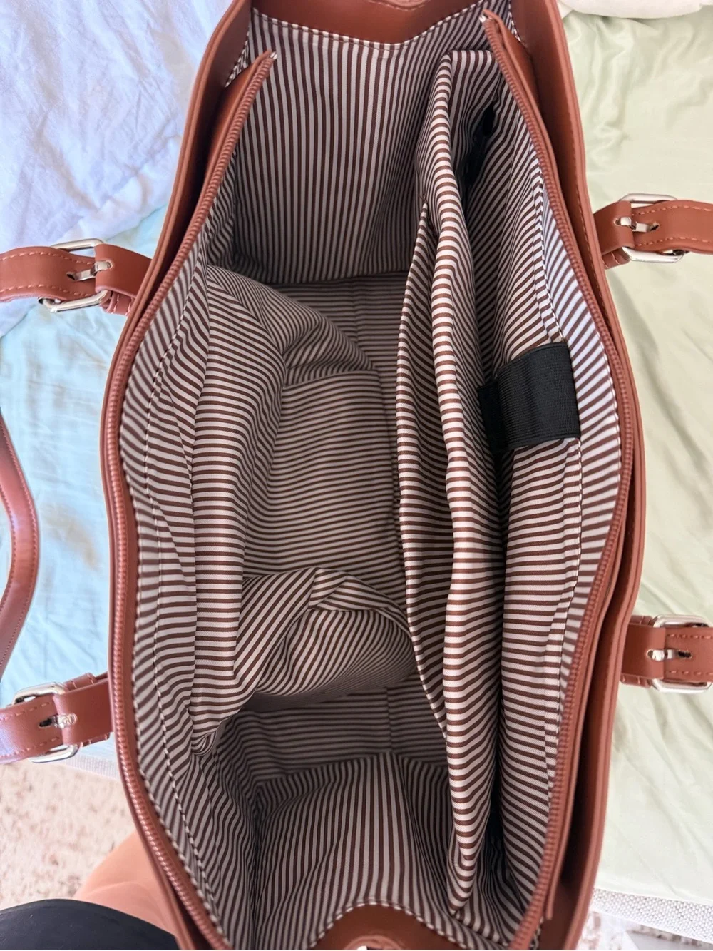 Matin Brown Leather Tote Bag